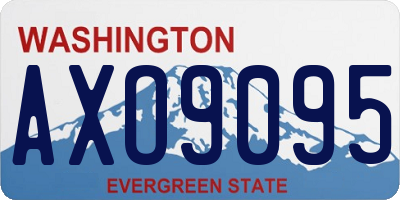 WA license plate AXO9095
