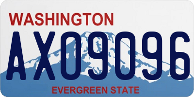 WA license plate AXO9096