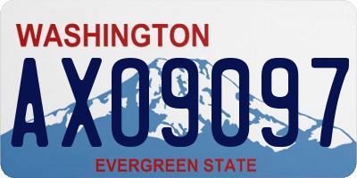 WA license plate AXO9097