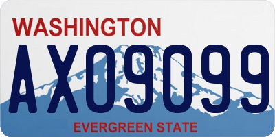 WA license plate AXO9099