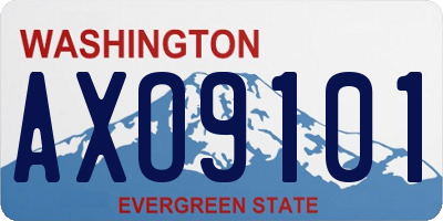 WA license plate AXO9101