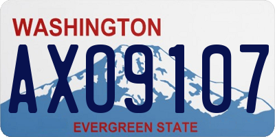 WA license plate AXO9107
