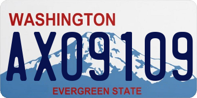 WA license plate AXO9109