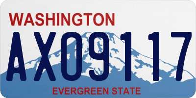 WA license plate AXO9117