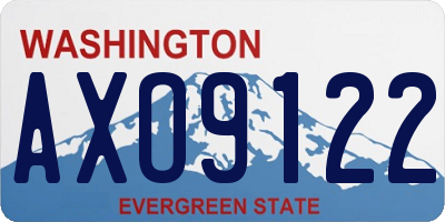 WA license plate AXO9122