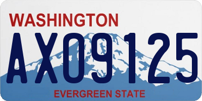 WA license plate AXO9125