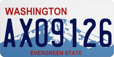 WA license plate AXO9126