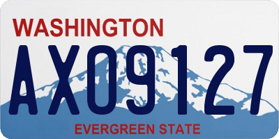 WA license plate AXO9127