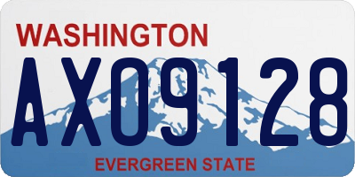 WA license plate AXO9128