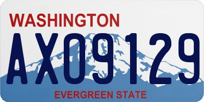 WA license plate AXO9129