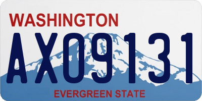 WA license plate AXO9131