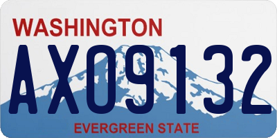 WA license plate AXO9132