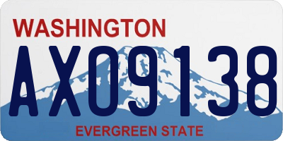WA license plate AXO9138