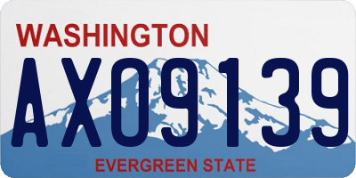 WA license plate AXO9139