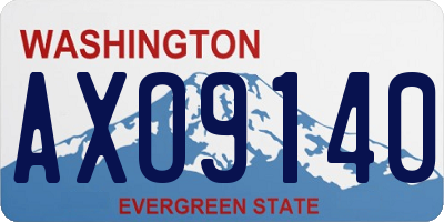 WA license plate AXO9140