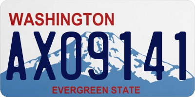WA license plate AXO9141