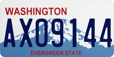 WA license plate AXO9144