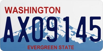 WA license plate AXO9145