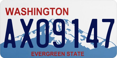 WA license plate AXO9147
