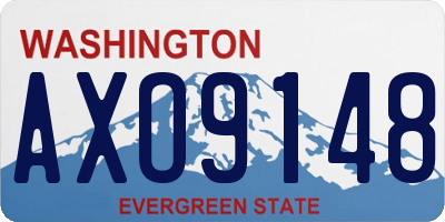 WA license plate AXO9148