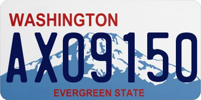 WA license plate AXO9150