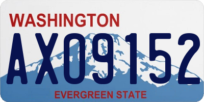 WA license plate AXO9152