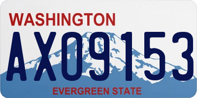 WA license plate AXO9153