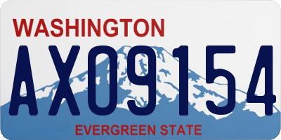 WA license plate AXO9154
