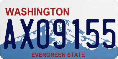 WA license plate AXO9155