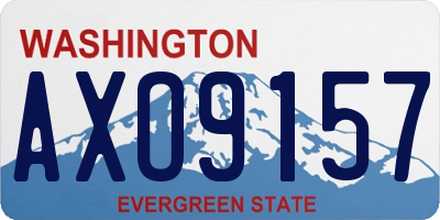 WA license plate AXO9157