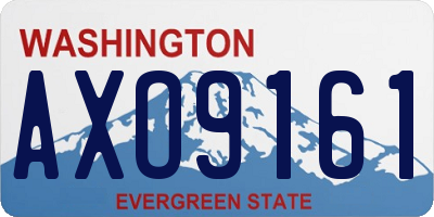 WA license plate AXO9161