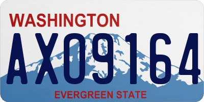 WA license plate AXO9164