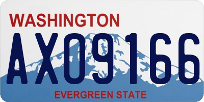 WA license plate AXO9166