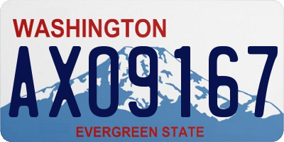 WA license plate AXO9167