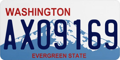 WA license plate AXO9169