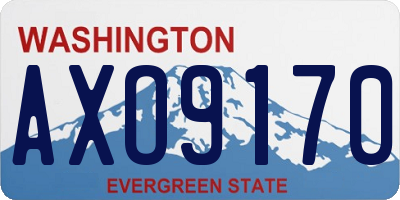WA license plate AXO9170