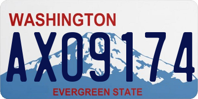 WA license plate AXO9174