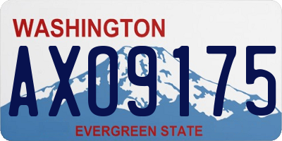 WA license plate AXO9175