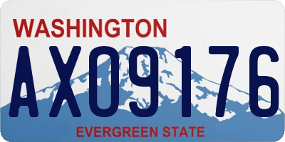 WA license plate AXO9176