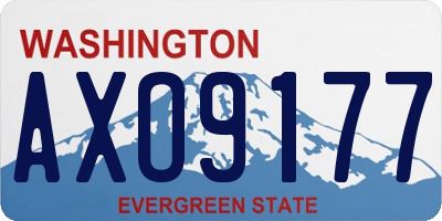 WA license plate AXO9177