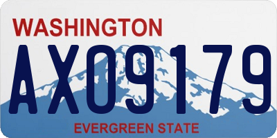 WA license plate AXO9179