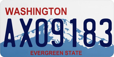 WA license plate AXO9183