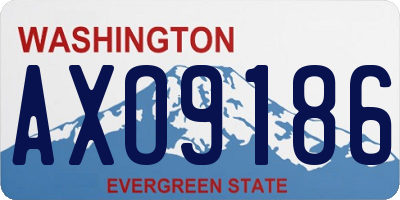 WA license plate AXO9186