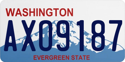 WA license plate AXO9187