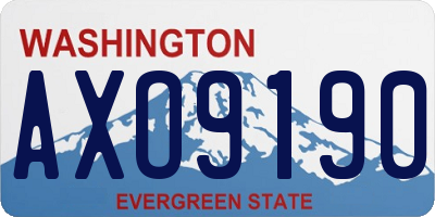 WA license plate AXO9190
