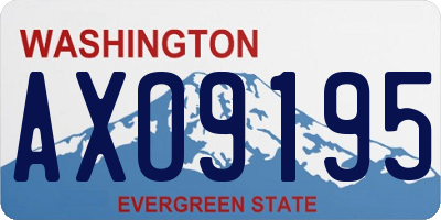 WA license plate AXO9195