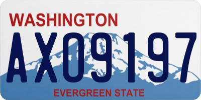 WA license plate AXO9197