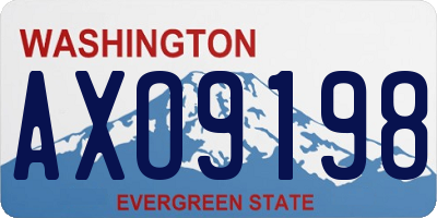 WA license plate AXO9198