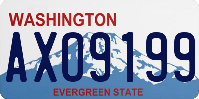 WA license plate AXO9199