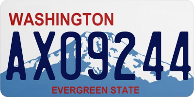 WA license plate AXO9244